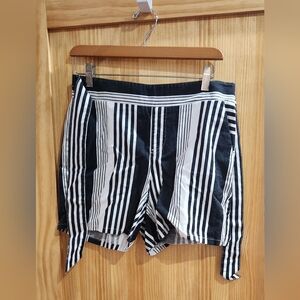 INC International Concepts Black and White Striped Shorts